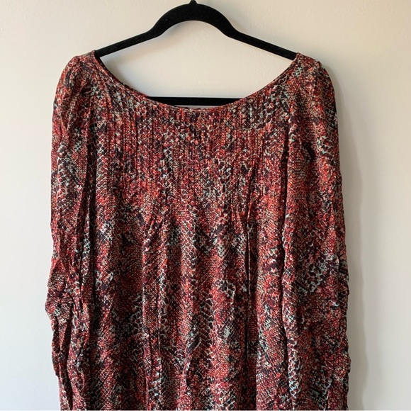 NICHOLAS Devan gathered snake-print crepe mini dress Sz US 10 - Picture 5 of 8